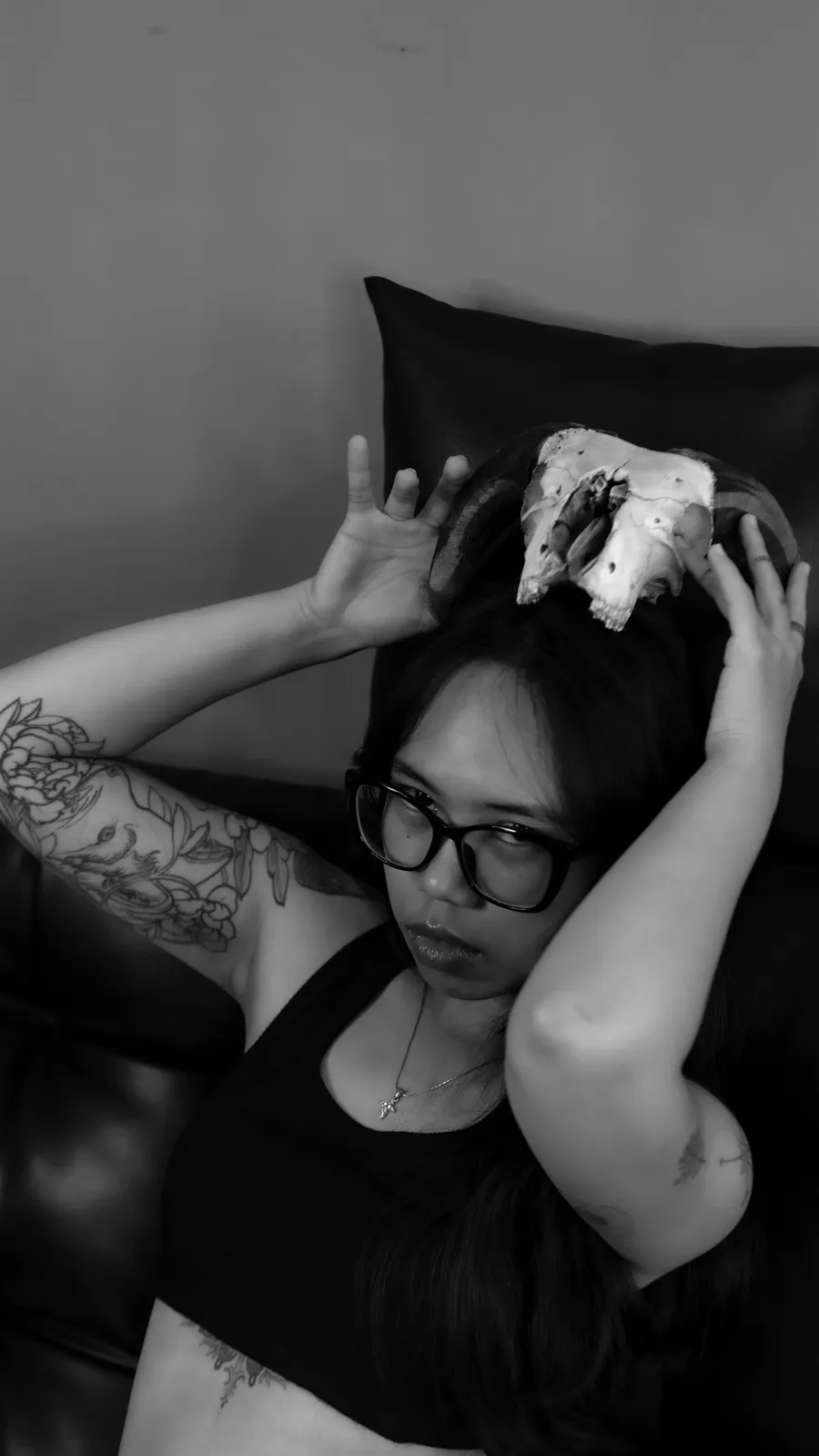 Kin — fine-line and illustrative black-and-grey tattoo artist